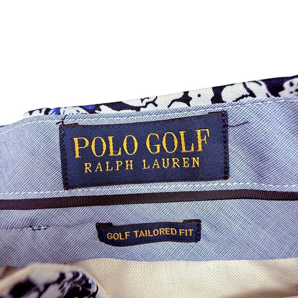 Polo Golf Ralph Lauren Cotton Blend Chino Tailored Fit Pants Blue Floral 32x30 - Picture 5 of 9